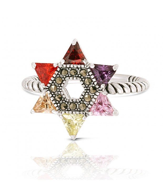 JanKuo Jewelry Rhodium Multicolor Zirconia
