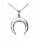 Sterling Silver Crescent Pendant Necklace