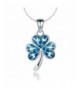 Shamrock Swarovski Elements Necklace Christmas