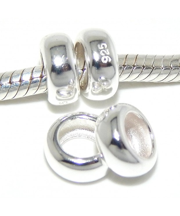 Sterling Silver Four piece Rubber Spacers