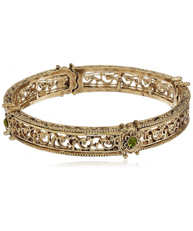 1928 Jewelry Gold Tone Crystal Bracelet