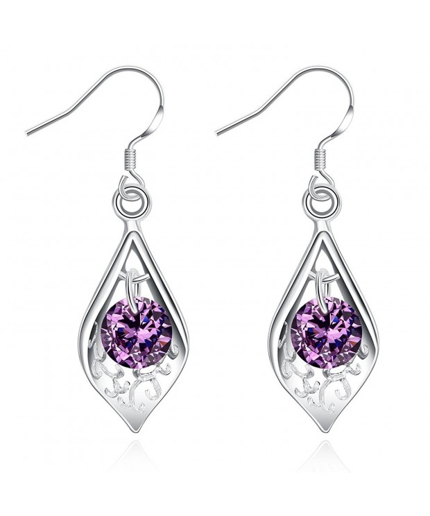 MXYZB Silver Earrings Zirconia Jewelry