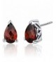 Carats Garnet Earrings Sterling Rhodium