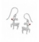 Rudolph Reindeer Sterling Christmas Earrings