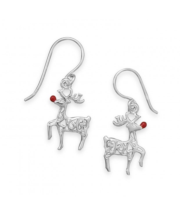 Rudolph Reindeer Sterling Christmas Earrings