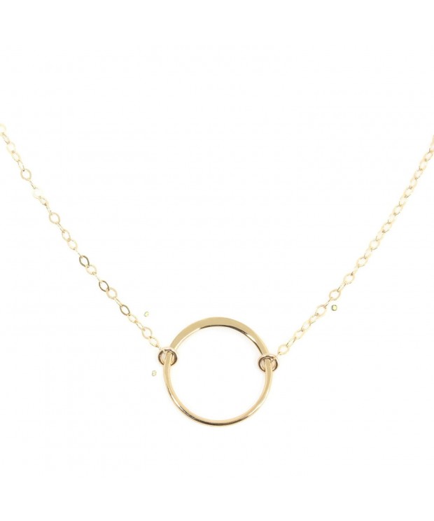 Circle Necklace Dainty Wild Moonstone