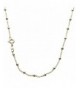 Gold Flashed Sterling Silver Station Necklace