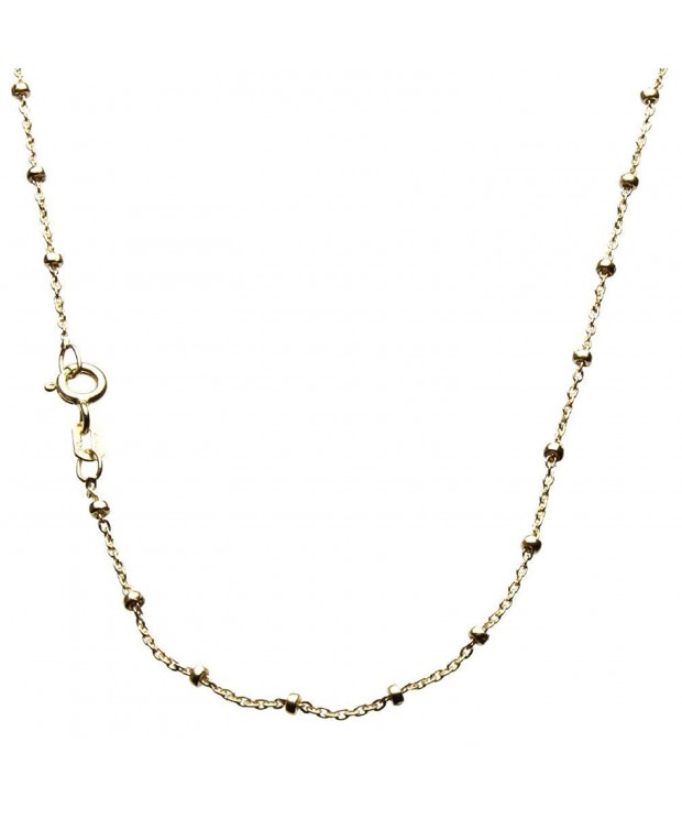 Gold Flashed Sterling Silver Station Necklace