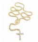 Rosary Simulated Diamond Necklace Finish