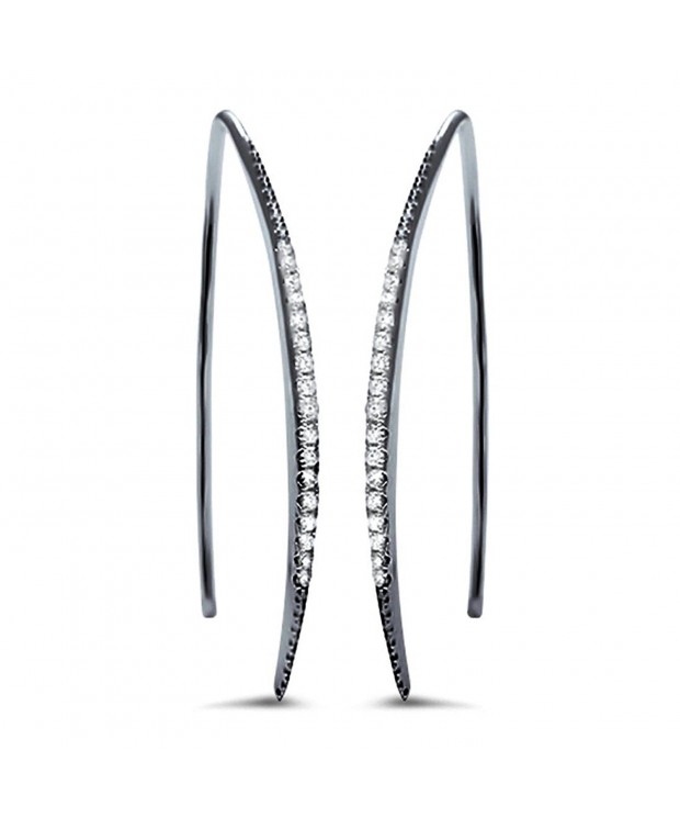 Eternity Threader Earring Rhodium Sterling