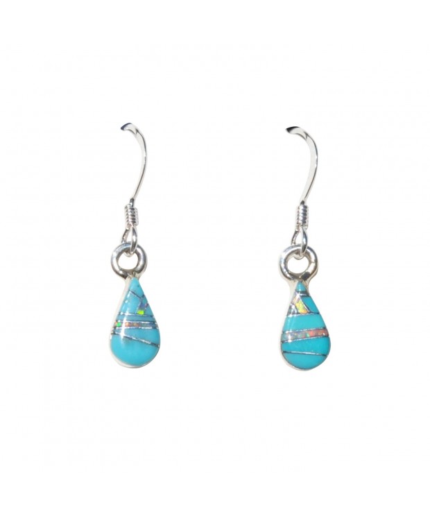 Handcrafted Tear drop Silver Stabilized Turquoise