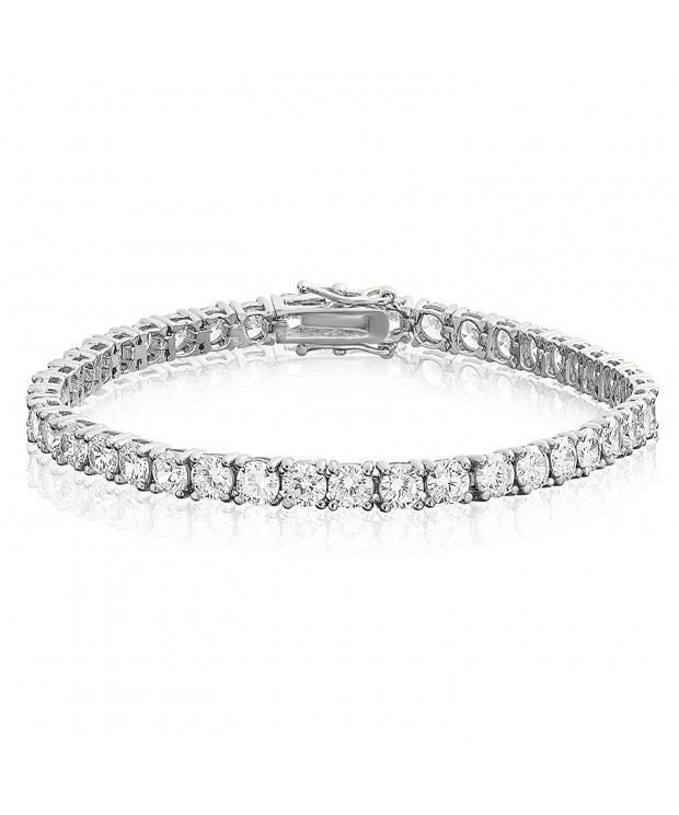 Rhodium Plated Zirconia Tennis Bracelet