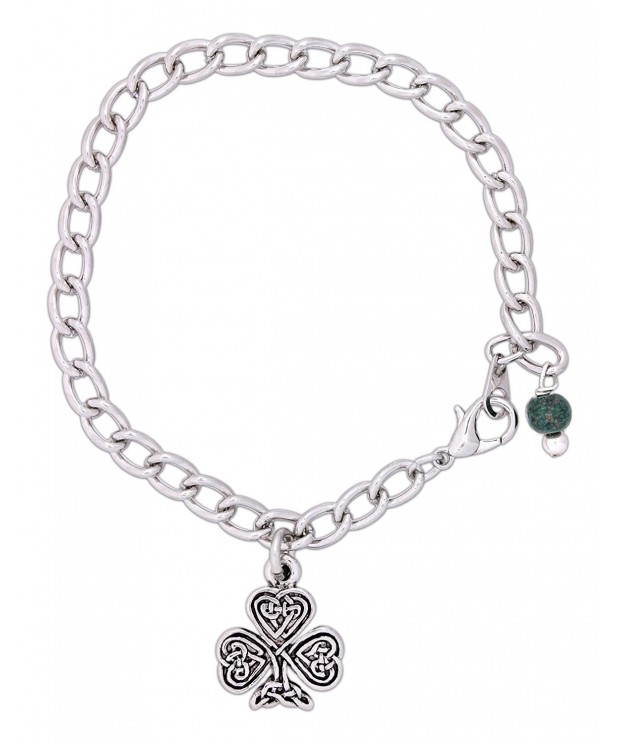 Diameter Silver Bracelet Celtic Shamrock