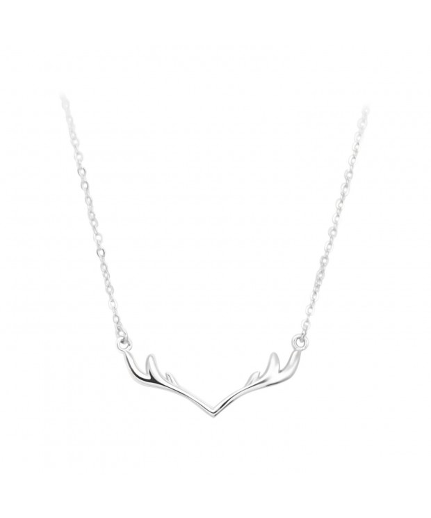 SmallDragon Sterling Antlers Pendant Necklace