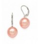 Sterling Simulated pearl Leverback Earrings Majestik