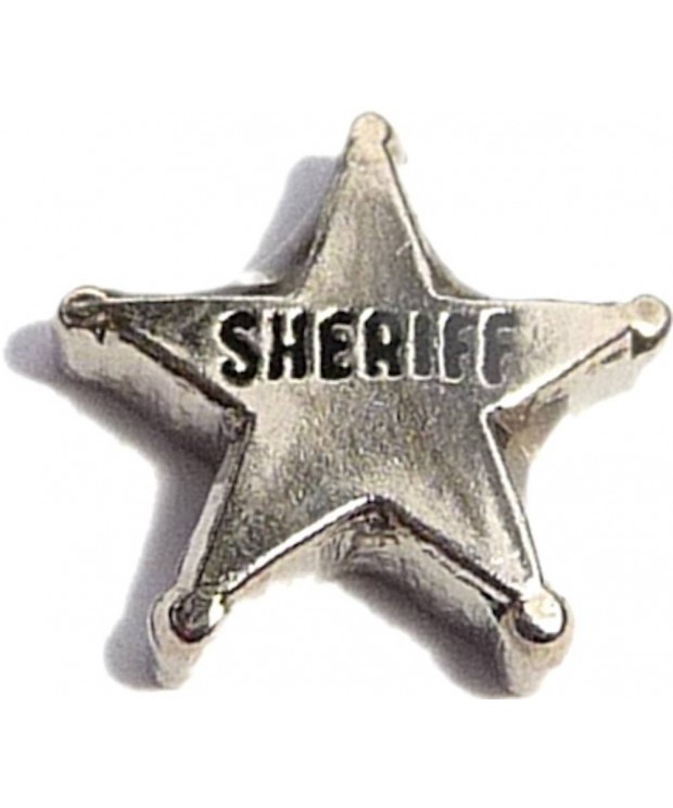 Sheriff Badge Floating Locket Charm