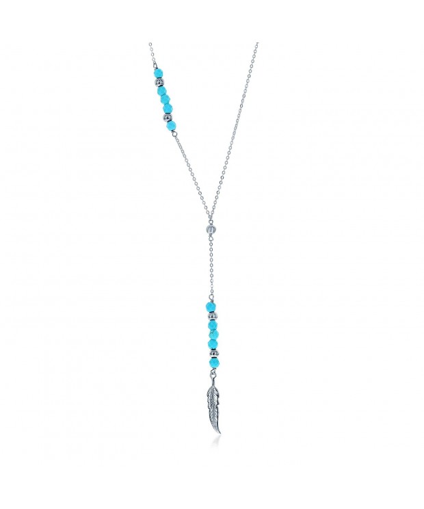 NYC Sterling Created Turquoise Necklace