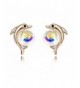 St Ushine Dolphin Champagne Zirconia Earrings