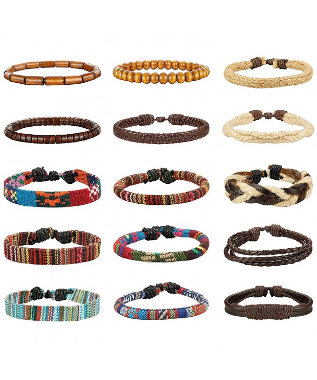 LOYALLOOK Ethnic Bracelets Leather Wristbands