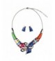 Hamer Multi color Statement Necklace Earrings