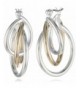 Napier Classics Two Tone Twisted Earrings