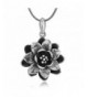 Oxidized Sterling Blooming Detailed Necklace