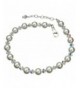 Sterling Bracelet Simulated Swarovski Crystals