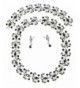 Faship Rhinestone Necklace Earrings Bracelet