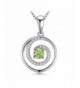 JewelryPalace Genuine Peridot Pendant Sterling