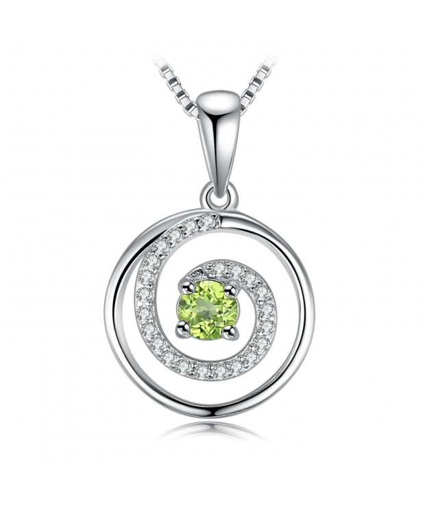 JewelryPalace Genuine Peridot Pendant Sterling