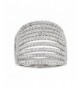 Sterling Rhodium Micropave Multi Row Zirconia