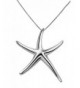 Starfish Pendant Necklace Sterling Designer