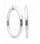 Sterling Silver Hoop Earrings Click Top