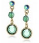 1928 Jewelry Gold Tone Emerald Earrings