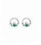 Claddagh Earrings Rhodium Enamel Ireland