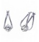 Sterling Zirconia Invisible Setting Earrings