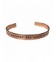 Believed Hand Stamped Copper Bracelet
