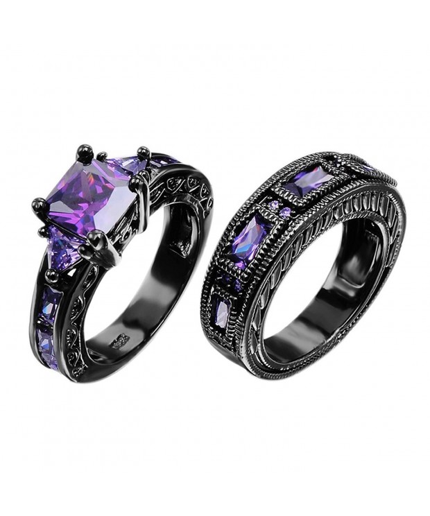 European Amethyst Pieces Promise Couples