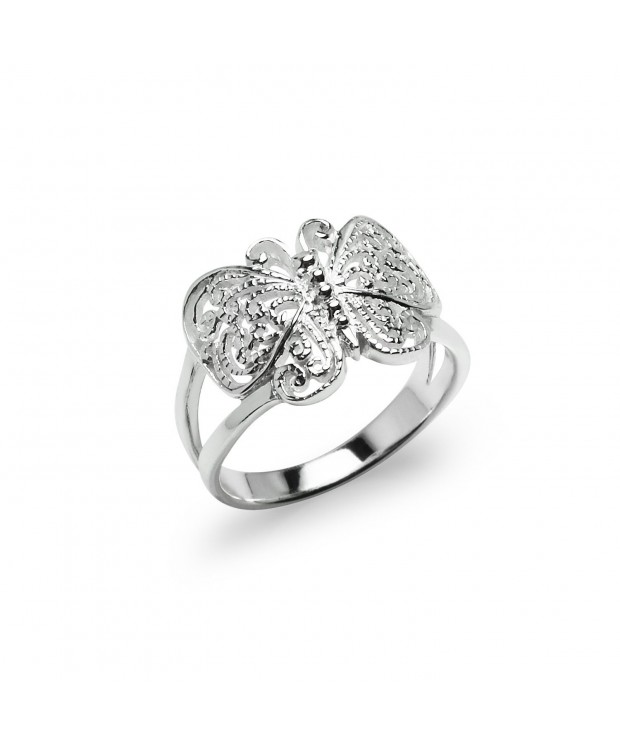 Victorian Filigree Wirework Butterfly Ring