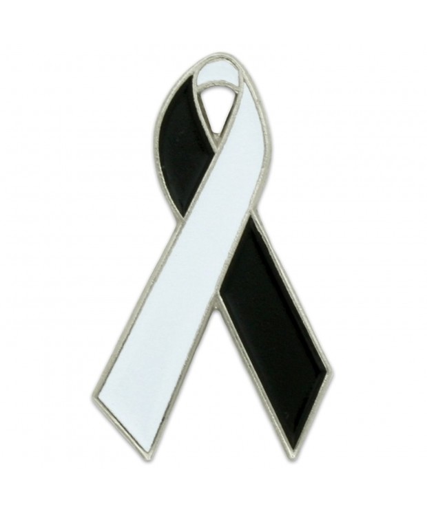 PinMarts White Awareness Ribbon Enamel