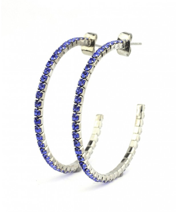 Elegant Swarovski Crystal Earrings Silver Tone