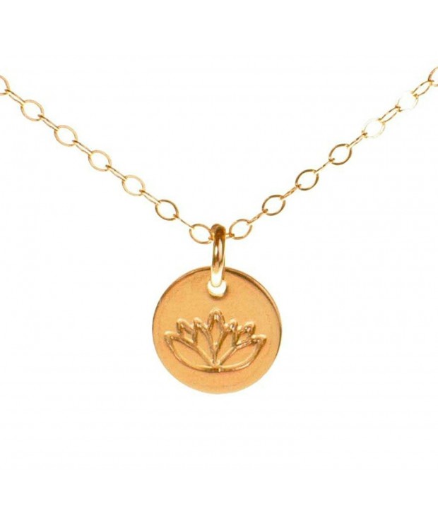 Necklace Filled Pendant Dainty Flower