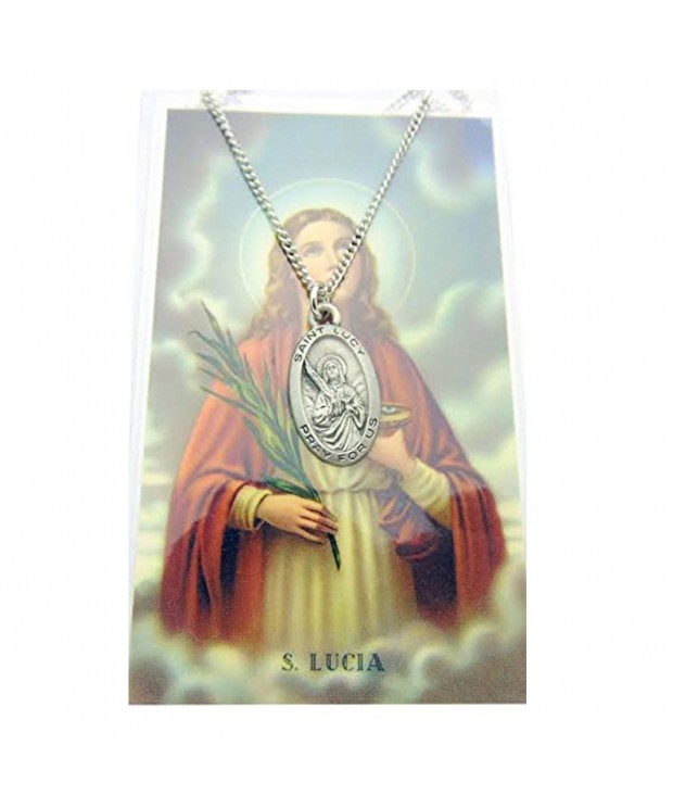 Pewter Lucy Medal Chain Prayer