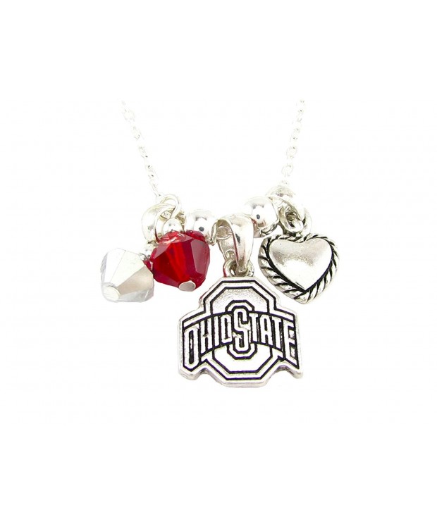 Buckeyes Austrian Crystal Silver Necklace