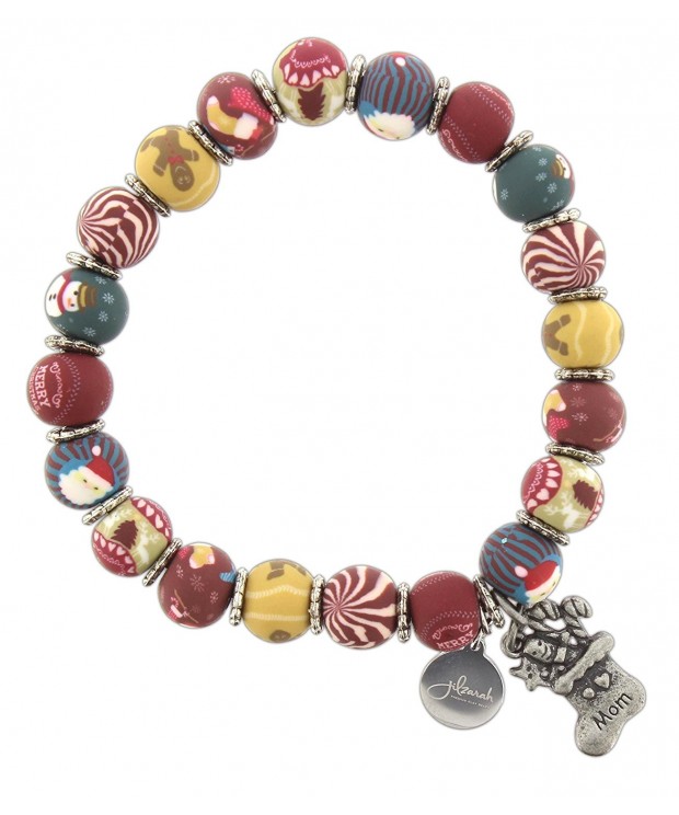 Jilzarah Beaded Holiday Stretch Bracelet