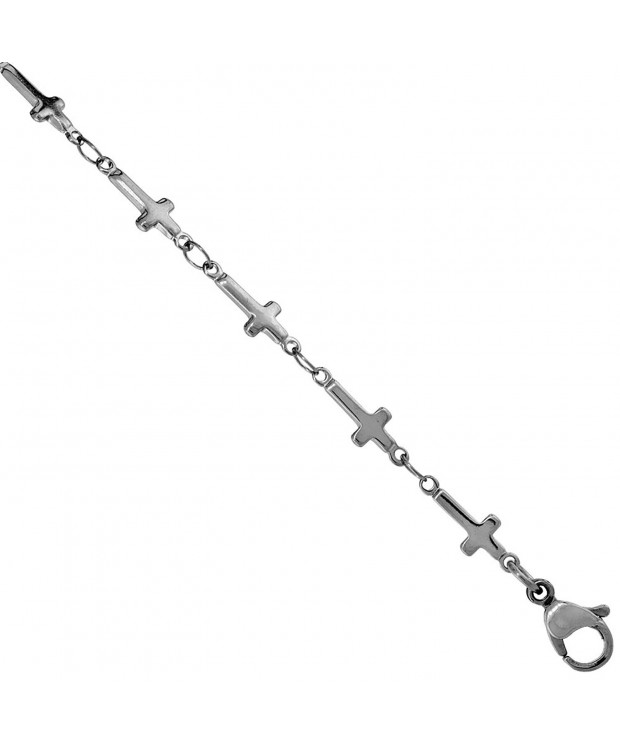 Surgical Steel Cross Chain Bracelet