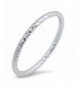 Diamond Cut Stackable Wedding Sterling Silver