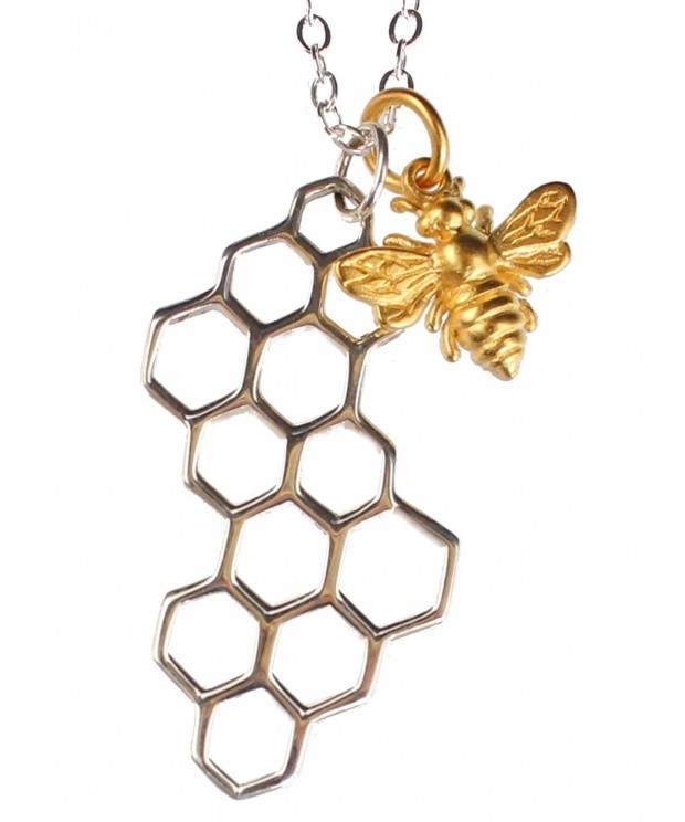 Plated Sterling Honeycomb Necklace Standard