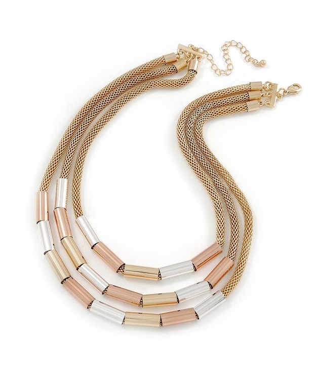 Stylish Strand Layered Tunnel Necklace