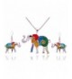 Miraculous Garden Elephant Enameled Necklace